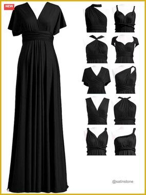 Infinity Dress with Bandeau, Convertible Multi-Way Wrap Dress, Plus Size